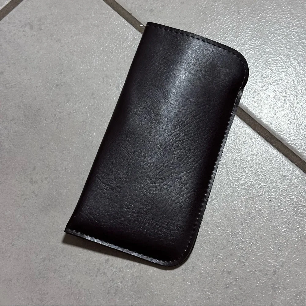Dark Brown Faux Leather Sunglasses/Glasses Case‎